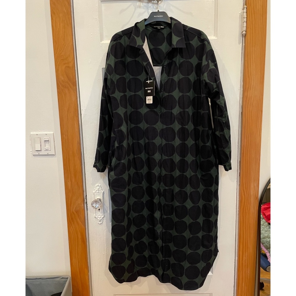 Marimekko Uniqlo button up flannel dress xl